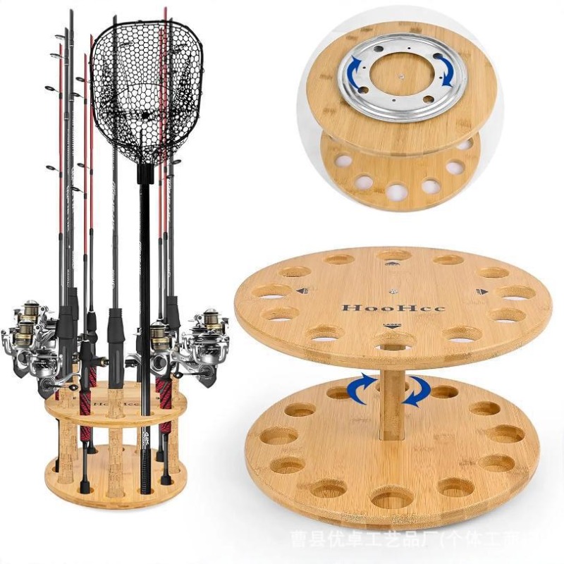 Fishing Equipment Holder - Okrągły, obrotowy stojak na wędki z