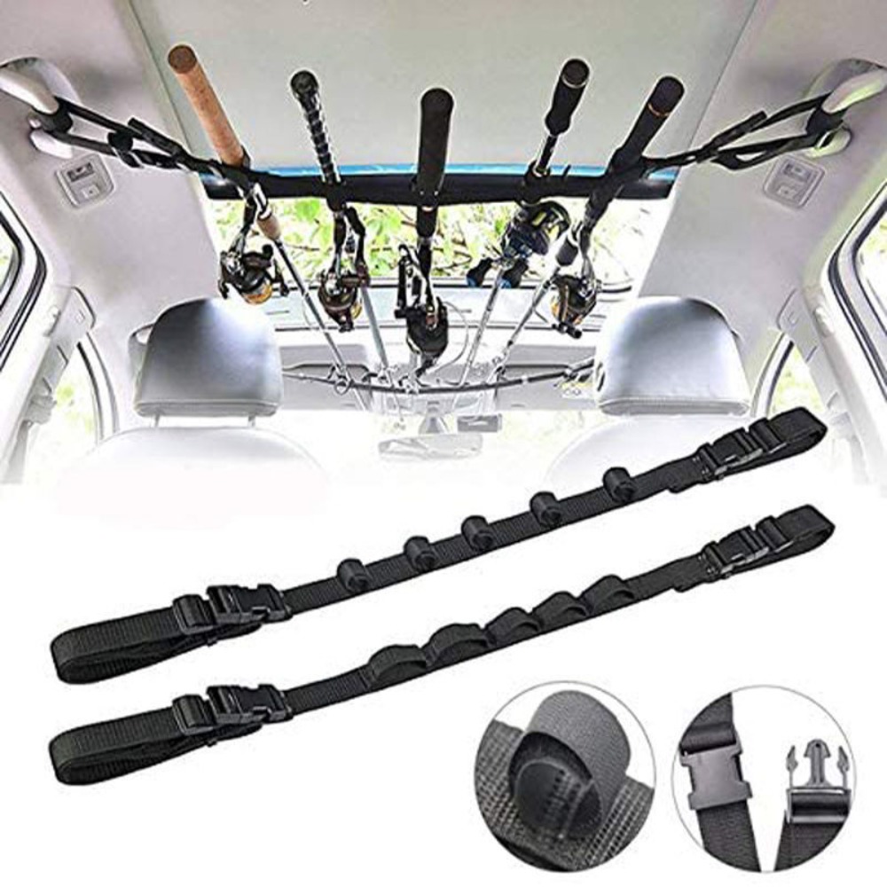 Fishing Equipment Holder - 1/2 szt. Czarny uchwyt na wędki