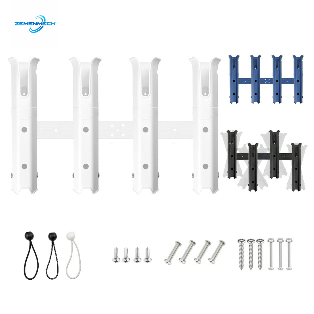 Fishing Equipment Holder - Regulowany, czteropunktowy, plastikowy uchwyt na wędki
